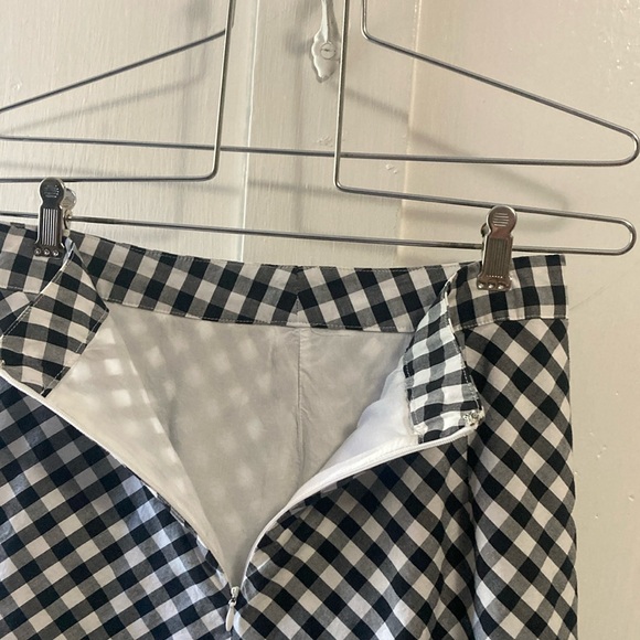 A New Day Black and White Asymmetrical Trumpet Midi Skirt - Picture 9 of 10